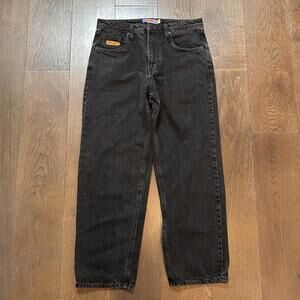 Empyre Relax Black Baggy Wide Leg Jeans Black Denim Jeans Size 32